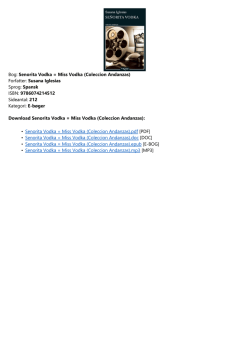 Senorita Vodka = Miss Vodka (Coleccion