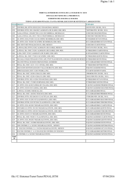 Consulta de Exhortos Penales 01 de abril 2016