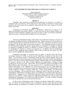 New distribution records for Acanthaceae in Mexico