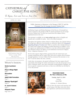 Bulletin - Cathedral of Christ the King