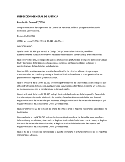 Resoluci&oacute;n General I.G.J. N&deg; 07/16