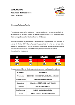 resultado elecciones apafa 2016