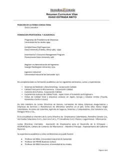 Resumen Curriculum Vitae