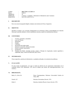 (FIZ0121 Mec&aacute;nica Cl&aacute;sica I)