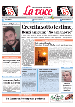 Crescita sotto le stime