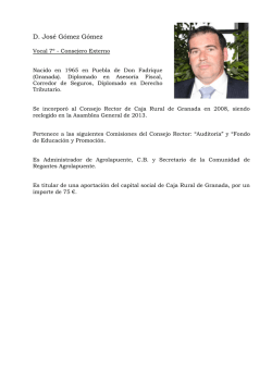 D. Jos&eacute; G&oacute;mez G&oacute;mez - Caja Rural de Granada