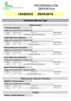 S&aacute;bado - IMD Albacete