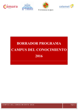 Programa de actividades - Linares Campus del Conocimiento