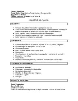 Hepatitis aguda. - C&aacute;tedra de Cl&iacute;nica M&eacute;dica