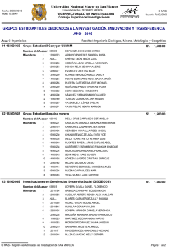 Facultad de Ingenier&iacute;a Geol&oacute;gica, Minera, Metal&uacute;rgica y Geogr&aacute;fica