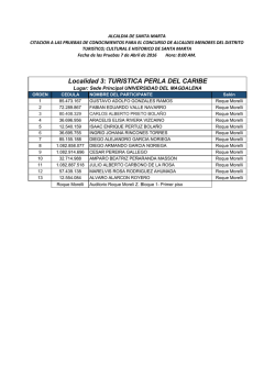 Citaci&oacute;n a Pruebas LOC 3 - Universidad del Magdalena