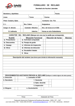 Descargue Formulario / Formato PDF