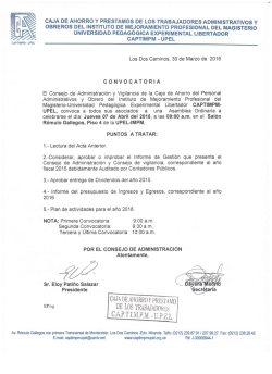 Segunda Convocatoria: 9.30 a.m. - captimpm-upel
