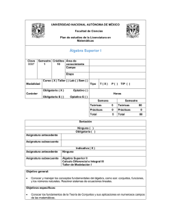 &Aacute;lgebra Superior I - Facultad de Ciencias