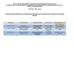 F&oacute;rmulas registradas y sus representantes acreditados por