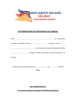 autorizaci&oacute;n de recogida de dorsal - Vig-Bay