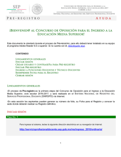 ayuda pre-registro - Sistema Nacional de Registro del Servicio