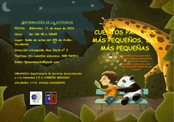 Diptico de la actividad