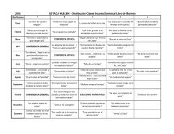 Calendario Clases Escuela Dominical 2016 Libro de Morm&oacute;n