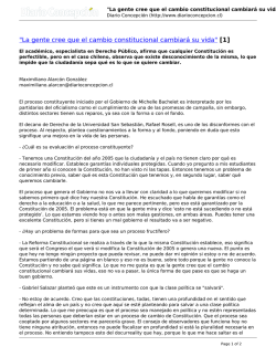 "La gente cree que el cambio constitucional cambiar&aacute; su vida"