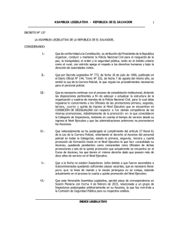 ASAMBLEA LEGISLATIVA - REPUBLICA DE EL SALVADOR
