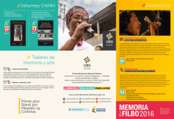 Agenda - Centro Nacional de Memoria Hist&oacute;rica