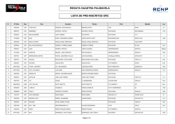 REGATA GAASTRA PALMAVELA LISTA DE PRE