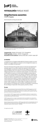 Arquitecturas ausentes - Centro de Fotograf&iacute;a de Montevideo