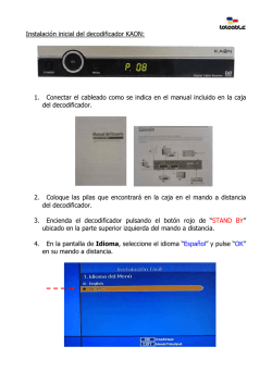 Configuraci&oacute;n inicial deco KAON