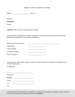 Formato de retiro de cesant&iacute;as para vivienda