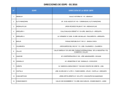 direcciones de odpe - eg 2016