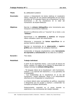 TP N&deg;1 &ndash; El Lenguaje cl&aacute;sico &ndash; 2016