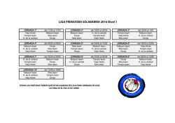 CALENDARIO de liga primavera 2016
