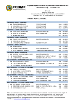 Copa de Espa&ntilde;a de carreras por monta&ntilde;a en linea FEDME Gran