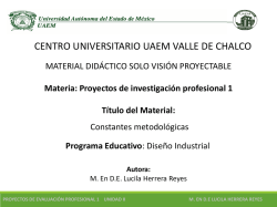 CONSTANTES METODOL&Oacute;GICAS DEL DISE&Ntilde;O