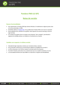 Pandora FMS 6.0 SP2 Notas de versi&oacute;n