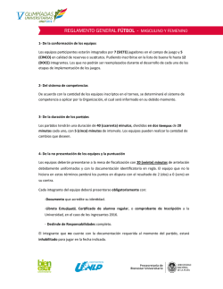 F&uacute;tbol - Olimpiadas UNLP 2016