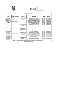 cargo grado ocupacional direccion entrevista cedula horario sola