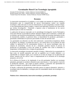Germinador Rural Con Tecnolog&iacute;a Apropiada