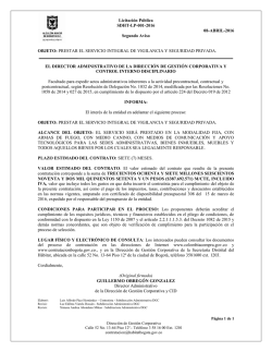 Segundo aviso - Secretar&iacute;a Distrital del H&aacute;bitat