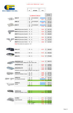 Lista de Precio Luminaria 2016