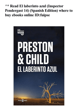 Read El laberinto azul (Inspector Pendergast 14