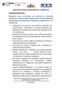 requisitos para actualizar y/o ratificar el registro