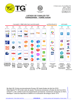 listado de canales tdt torrespa&ntilde;a - torre axion