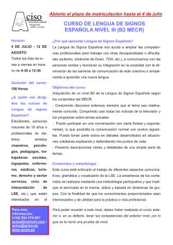 Curso Lengua de Signos B2 - Cursos Lengua de Signos Sevilla
