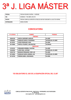 convocatoria - Club Nataci&oacute;n Galaico