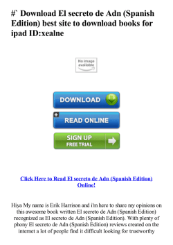 El secreto de Adn (Spanish Edition)