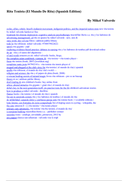 Rita Tenista (El Mundo De Rita) (Spanish Edition) By Mikel Valverde