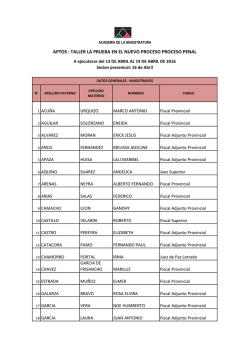 aptos : taller la prueba en el nuevo proceso proceso penal