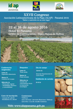 AFICHE ALAP 2016 otro - XXVII Congreso de la Asociaci&oacute;n